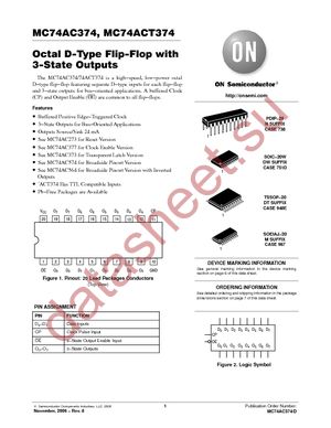 MC74AC374DWG datasheet  